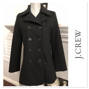 J. Crew Wool Pea Coat in charcoal grey